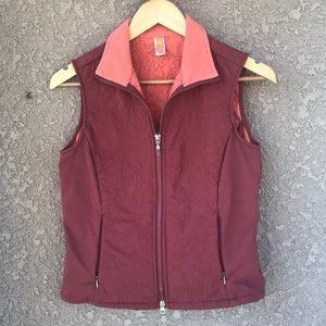 Lucy quilted fleece lined zip up vest size XS